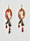 Red And Gold Bunny Earrings