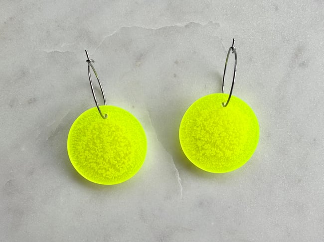 Mini Lunar Hoops - Neon Yellow