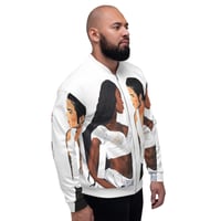 Image 3 of Icons Unisex Bomber Jacket White
