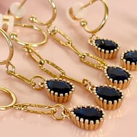 Image 3 of Blue Glass Teardrops - 3 lengths