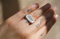 Image 5 of Silver Ant Signet with Garnet and Sapphire