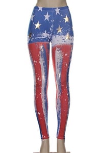 Image of American flag leggings