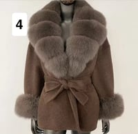 Image 4 of Luxury fur collar woolen coat🤎🐆