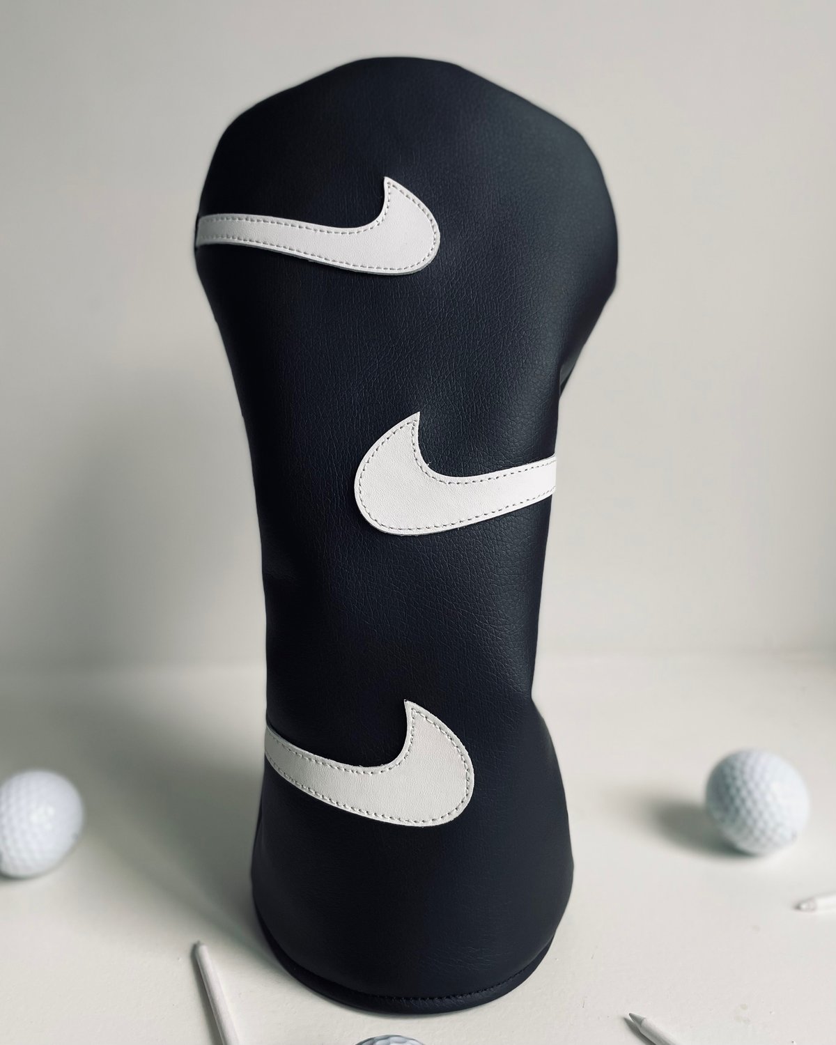 Image of Custom Upcycled Nike Driver Headcover - white/black