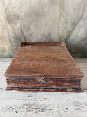 Image of Vintage writing slope with lovely wooden patina