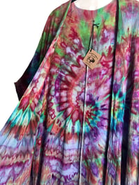 Image 6 of M Woven Long Kimono in Bright Spiral Ice Dye