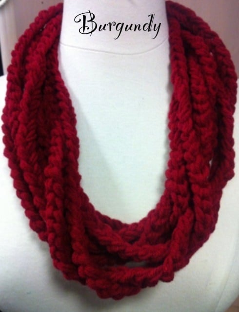 Image of Looped Scarves-Solid Colors