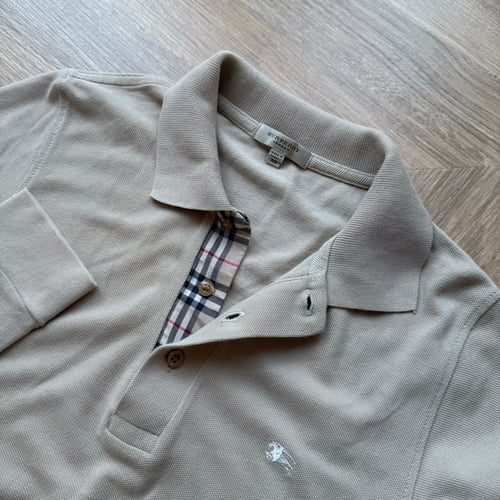 Image of 2000s Burberry Longsleeve Polo Shirt, Size XS