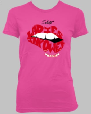 Image of Ladies In Power Salute BabyDoll Tee - Pink