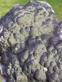 Image 3 of Purple Botryoidal Fluorite With Pyrite Specimen #1468