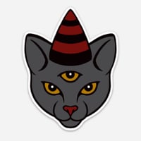 Image 1 of Clown Cat Sticker
