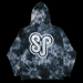 Image of S&P-“HandStyles Logo+Jumbo” Tie-Dyed Hoodie (Blk/Grey)