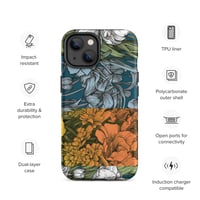 Image 22 of Art Nouveau Inspired Colorful Quartet Boho Hippie Floral Sketch Tough Case for iPhone®