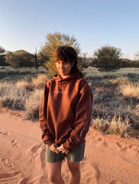 Image 1 of heart on fire hoodie 