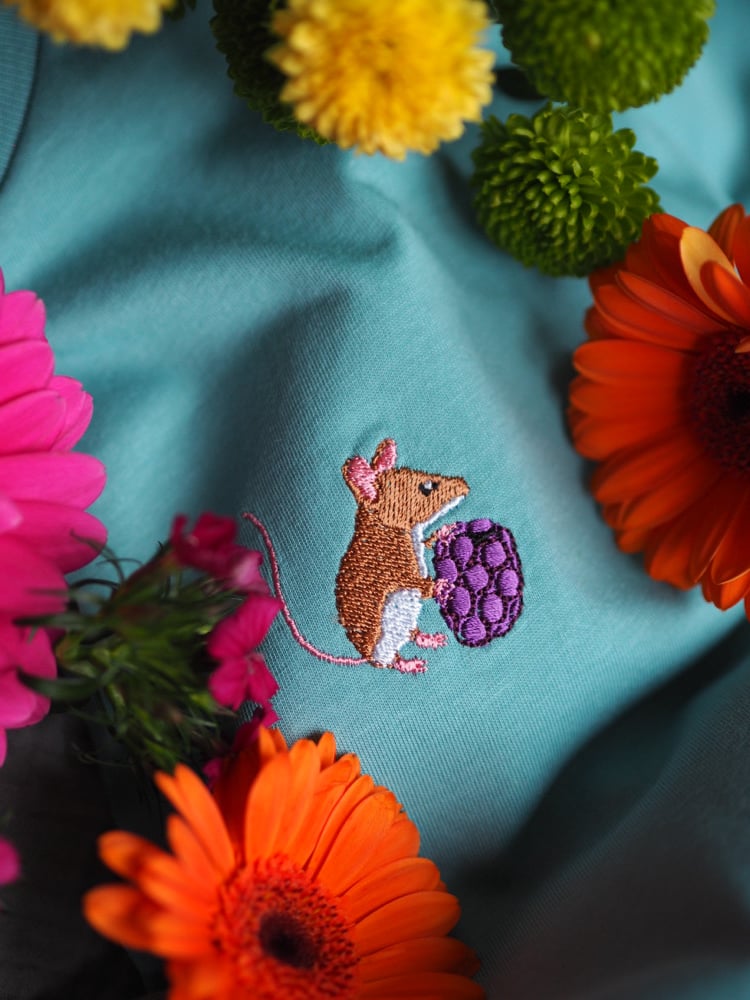 Image of Summer Sprinkle Tee, Muffin the Mouse - Teal
