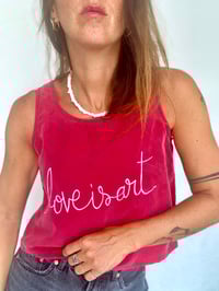 Image 1 of Top en soie "love"