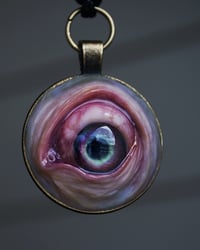 Image 12 of Glowing Oculus, Eyeball flat back pendant OOAK