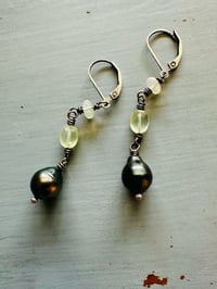 Image 20 of Tahitian pearl and opal earrings