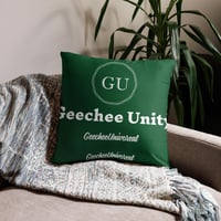 Image 1 of Geechee Unity Green & White Pillow