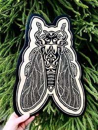 Image 1 of Cicada Woodcut 