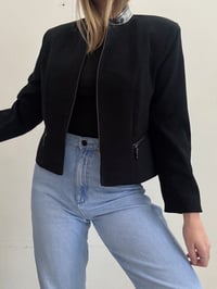 Image 3 of Vintage black blazer jacket // M 