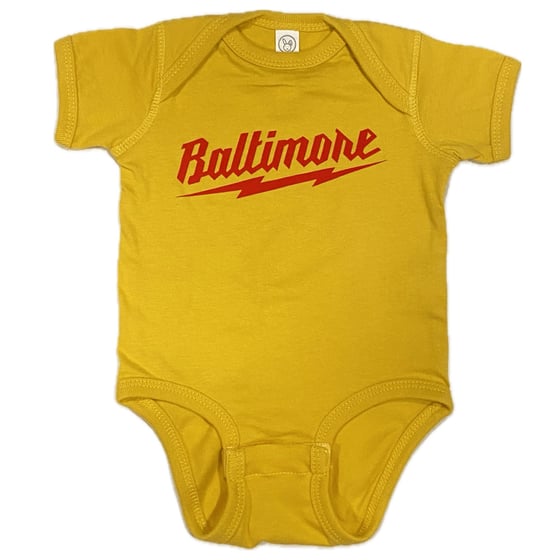 Image of Baltimore Bolt Onesie Gold (free shipping)