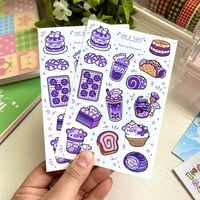 Image 1 of Ube and Taro Dessert | Matte Sticker Sheet