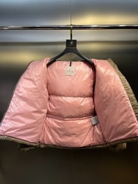Image 3 of Mon Coat - Khaki/Pink