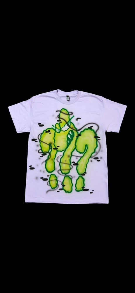 Image of AIRBRUSH TEE SIZE M GREEN/GREEN