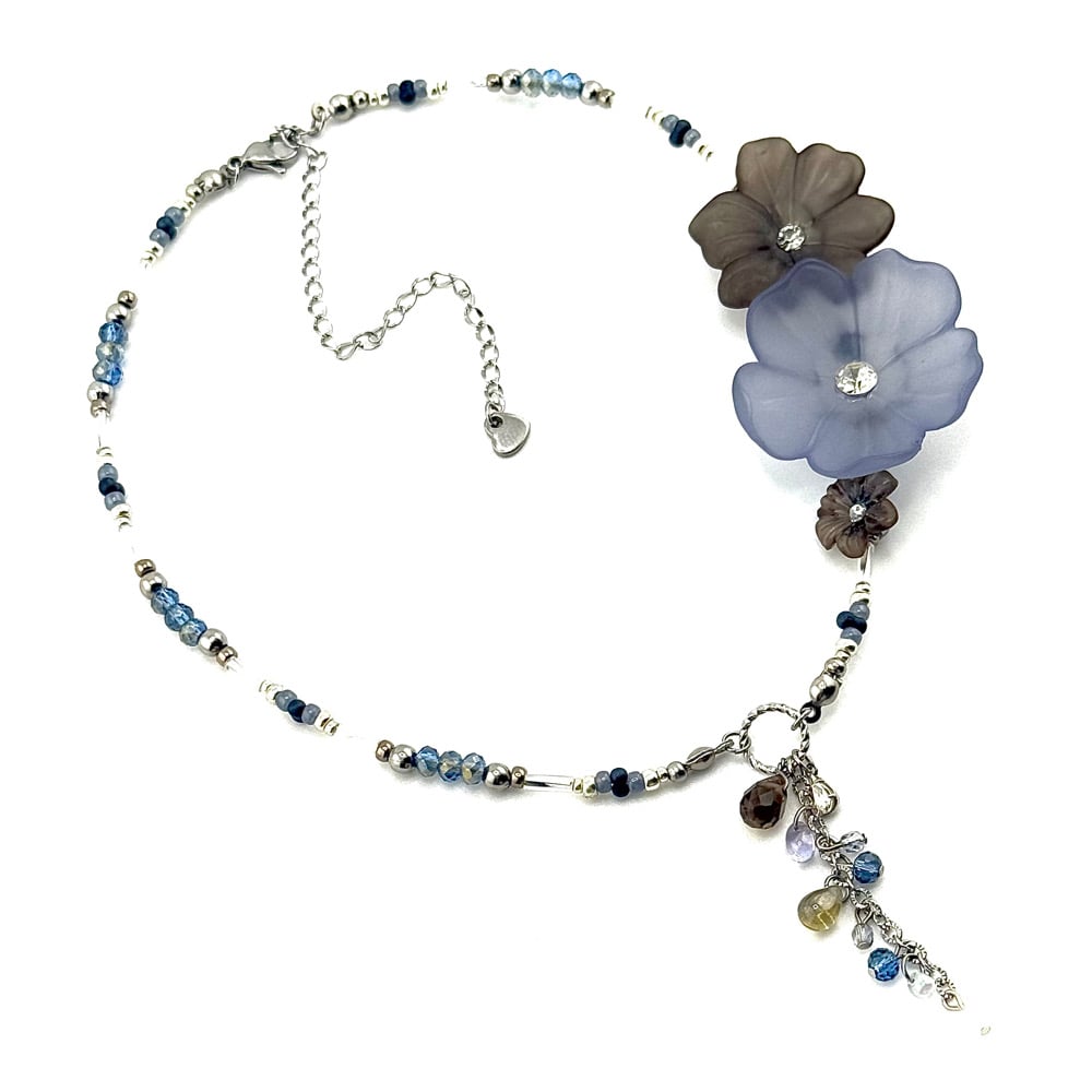 Image of Silver Poppy Necklace