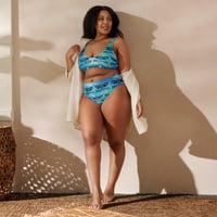 Image 1 of Turquoise High Waisted 2 Piece 