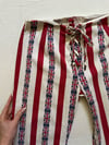late 1960s union jack British lace up trousers 