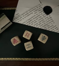 Image 1 of Jeu de Poker d’as, 4 dés anciens, 1900