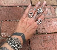 Spike chain link ring 