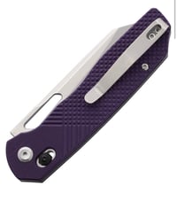 Image 2 of Tenable Shard Crossbar Lock Knife Purple G-10, 3.5" Reverse Tanto T1006V5
