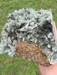 Image 8 of Large Quartz Crystal Points Cluster with inclusions & Fluorite | China #2887