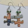 Puzzle Piece earrings Flags 1