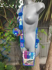 Image 1 of Jaz min cross body bag and coin purse- Blue 2