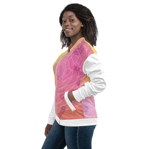 Image of Pink Virus Unisex Bomber Jacket