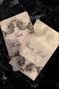 Image 3 of Goth Renaissance Tarot Deck silver gilded + Guide Book 