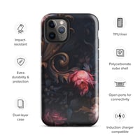 Image 3 of Gothic Rococo Dark Flowers and Filigree Tough Case for iPhone®