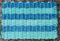 Image 1 of Blue & Aqua - Two Tone - 21 Fathom - Lobster Rope Mat