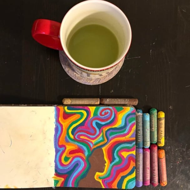 Image of let it flow 5x5 mini art print