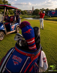 Image 4 of SMU Southern Methodist University MISTANGS custom Golf club cover fan GIFT cover