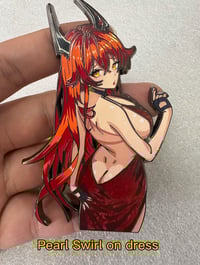 Image 2 of NIKKE Red Hood Dress 3.75" Hard Enamel Pin **PREORDER OPEN**