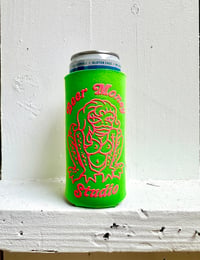 Image 1 of Follow Me Cheeked up Frog Koozie