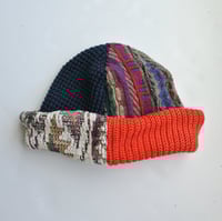 Image 1 of Reworked Reversible Beanie Coogi x Navy Cotton