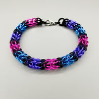 Image 2 of Striped Full Persian Chainmaille Bracelet