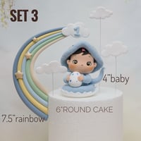 Image 4 of Cute Snake Cake Topper - Lightweight Clay