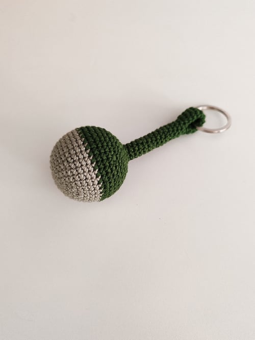 Image of Crochet Keychain in green and olive green